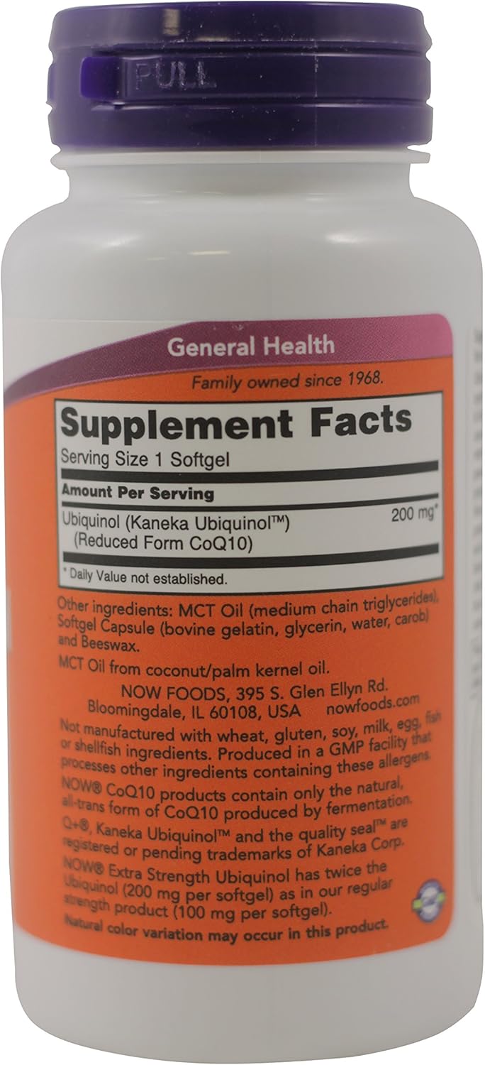 Foods Ubiquinol Extra Strength, 60 Softgels 200 mg