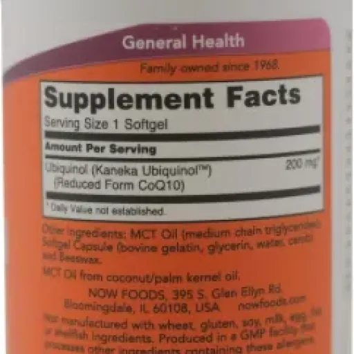 Test NOW Foods Ubiquinol Extra Strength 200 mg : du costaud pour la CoQ10, mais pas donné