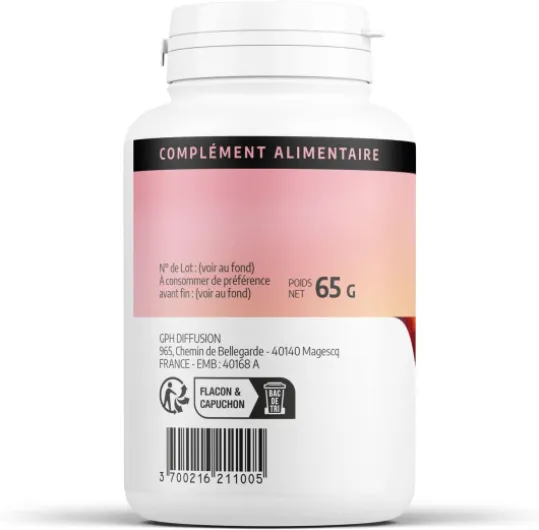 Vigne Rouge Biologique - 750 mg/jour - Vitis vinifera - Certifié Ecocert - 200 Gélules