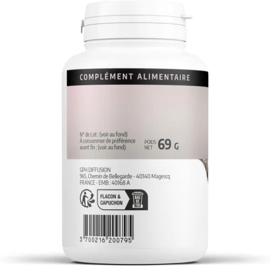 Radis noir Biologique - 810 mg/jour - Raphanus sativum - Certifié Ecocert - 200 Gélules