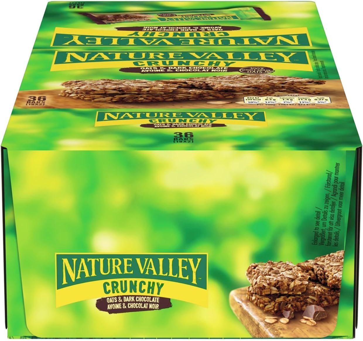 Nature Valley Barres croustillantes à l'avoine et au chocolat, lot de 4, 10 x 42 g