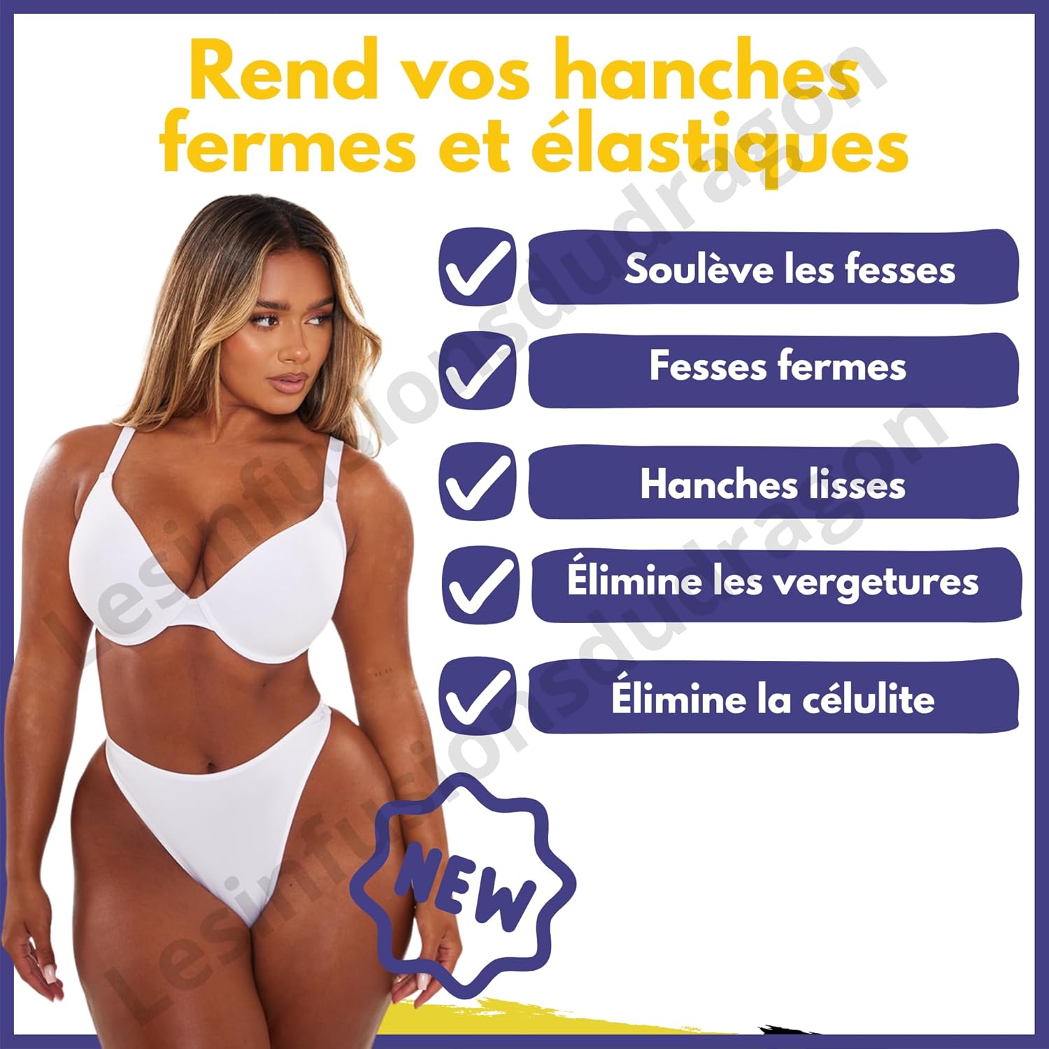 1 BOITE : 3 Days Hip and Big Butt - Capsules aide à augmenter la taille des fesses, des hanches et des cuisses - Pour avoir de grosses fesses - 10 CAPSULES