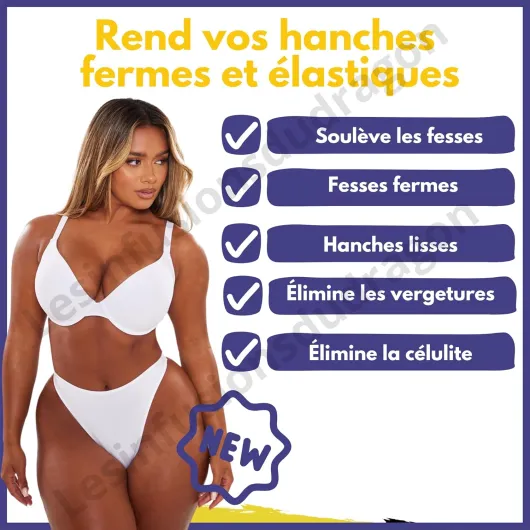 1 BOITE : 3 Days Hip and Big Butt - Capsules aide à augmenter la taille des fesses, des hanches et des cuisses - Pour avoir de grosses fesses - 10 CAPSULES