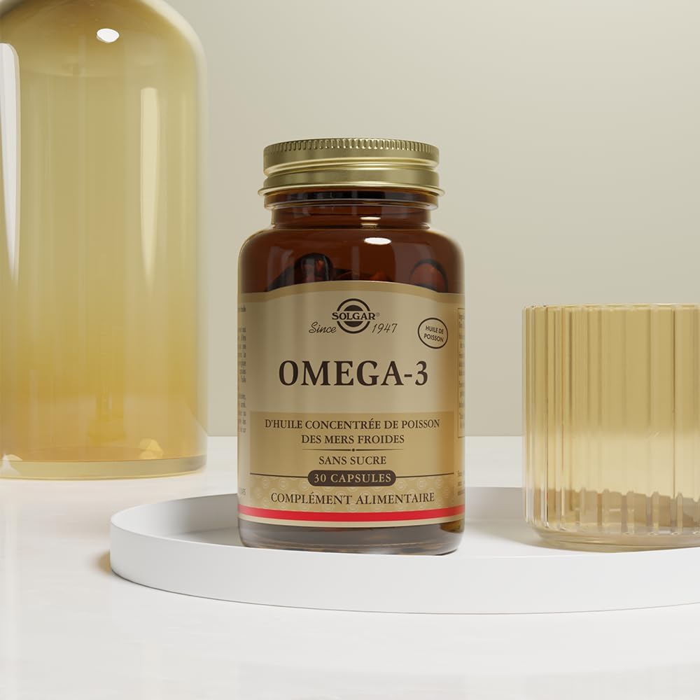 Omega 3 - Cardiovasculaire - Acide Gras essentiel pour l'organisme - Formule concentrée - Complément Alimentaire - Flacon de 30 capsules