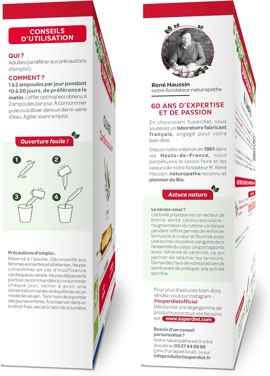 OLIVIER BIO - Cardiovasculaire - Phytothérapie – Fabrication française - 20 ampoules de 10 ml