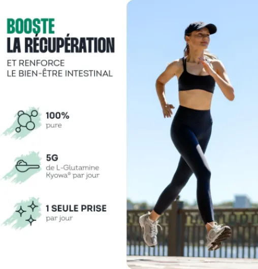 L-Glutamine Kyowa® - 100% Pure & Végétale - L-Glutamine en poudre - Complément alimentaire Récupération Musculaire & Sport - Sans Goût - 150g - Fabriqué en France