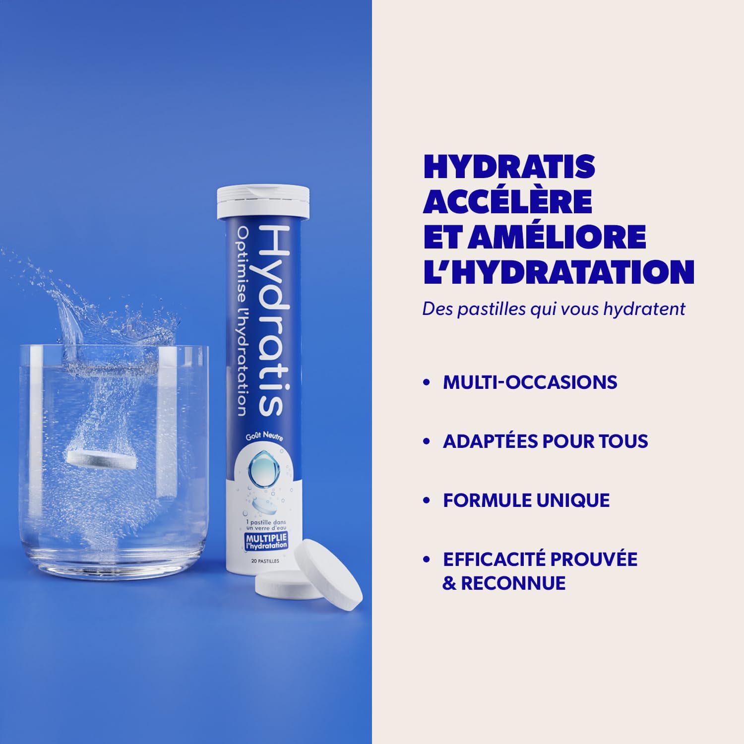Pastilles Hydratation Electrolytes - Citronnelle/Gingembre - Améliore l'Hydratation et Favorise l'Énergie - Formule Isotonique - Sport, Récupération, Bien-être - 1 tube (20 Pastilles) Citronnelle et Gingembre