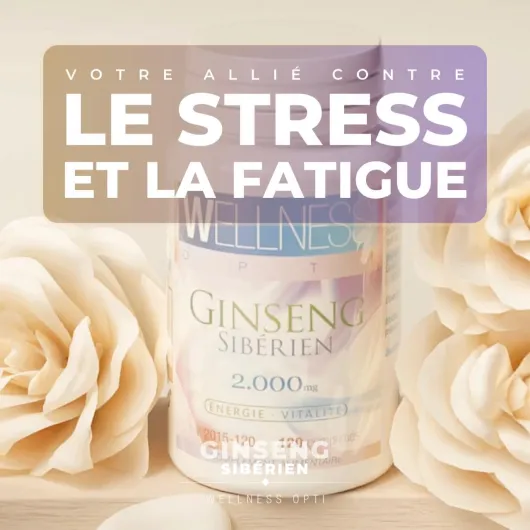 Ginseng Sibérien - 120 Comprimés - Énergisant naturel pour deux mois d'utilisation - Dose journalière 2 000 mg - Soutien à votre activité quotidienne et à vos performances mentales