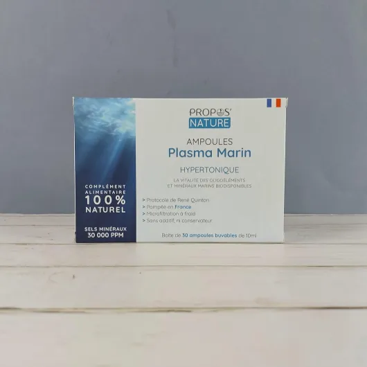 Plasma Marin hypertonique - 30 Ampoules de 10ml - Propos Nature