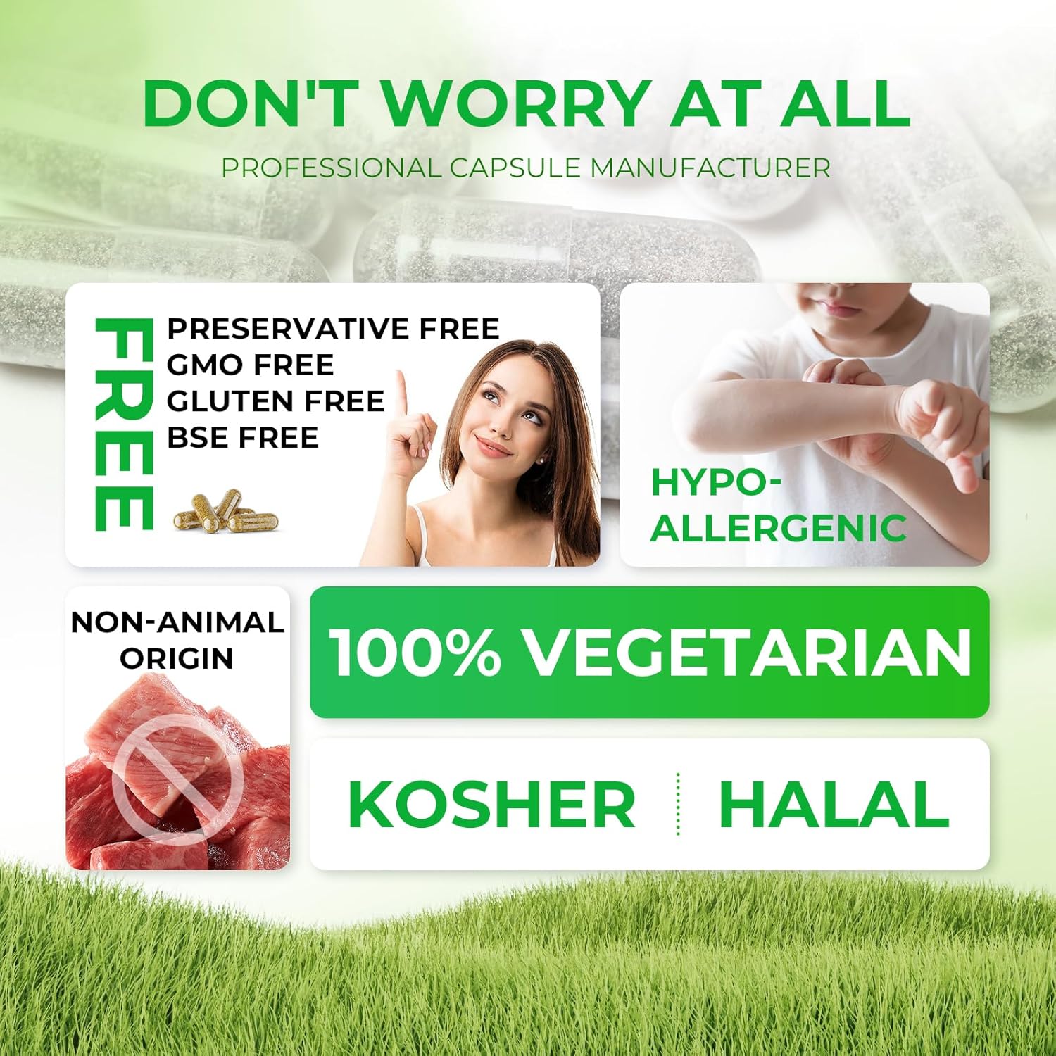 Gélules Vides Végétales à Remplir Taille 1 (100 unités) Capsule Vide avec Micro Cuillère,Certifié Casher,Halal,Empty Capsules Compatible avec la Machine de Remplissage de Capsule 1 100 unité (Lot de 1)