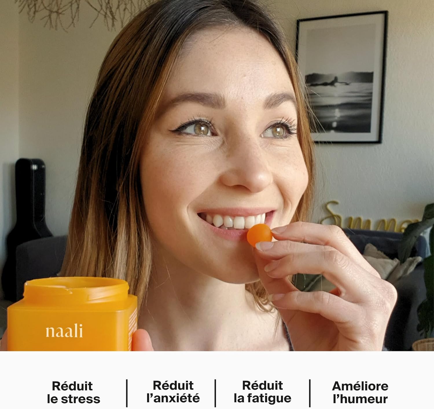 Gummies Anti Stress Safran Vitamines B3 B6 B9 B12 – 60 Gommes - Fatigue, Soutien de l’Humeur, Énergie Mentale – Sans Sucre, Goût Mangue – Complément Bien-Être, Équilibre Intérieur 60 unités