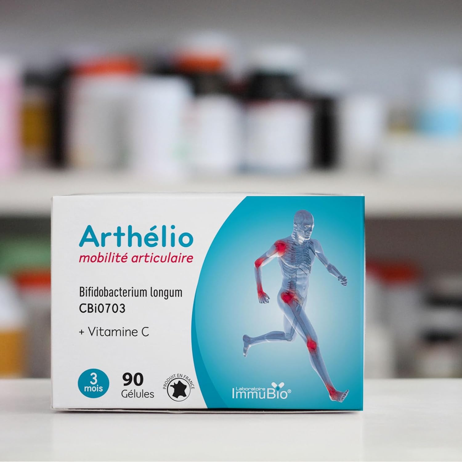 Arthélio - Complément Alimentaire Arthrose & Articulations - Multivitamines - Vitamine C Collagène, Zinc & Bifidobacterium longum - Soutient la Mobilité & Soulage les Douleurs - 90 Gélules - Fabriqué