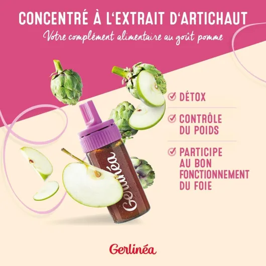 Concentré à l'Extrait d'Artichaut - Complément Alimentaire à base de Plantes - Aux Feuilles d'Artichaut Détoxifiantes - Goût Pomme - 70 ml Concentré À L'extrait D'artichaut 82 ml (Lot de 1)