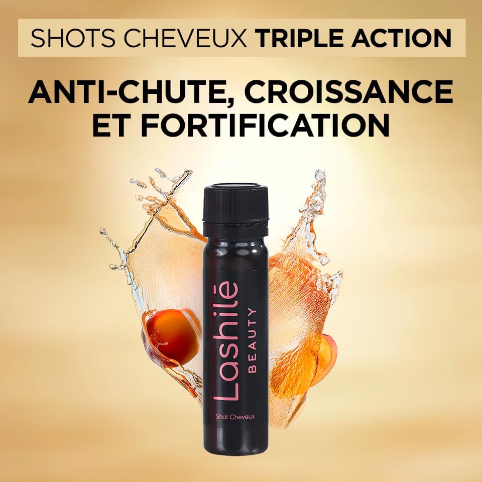 Complément Alimentaire - Formule 3 en 1 - Anti-chute, croissance et fortification - Shots cheveux - Cheveux de vénus, roquette, prêle, sélenium - Made in France - Programme 14 Jours 14 unité (Lot de 1)