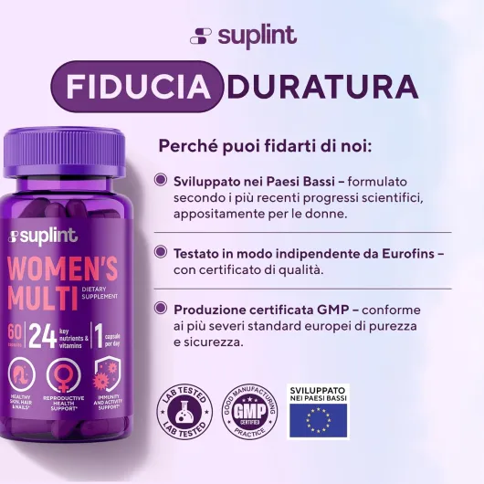 Multivitamines et Minéraux Femme Haute Puissance – Complexe A–Z avec Vitamine B6, Fer, Zinc & Vitex – 60 Gélules – Complément Alimentaire Premium avec Multivitamines et Minéraux