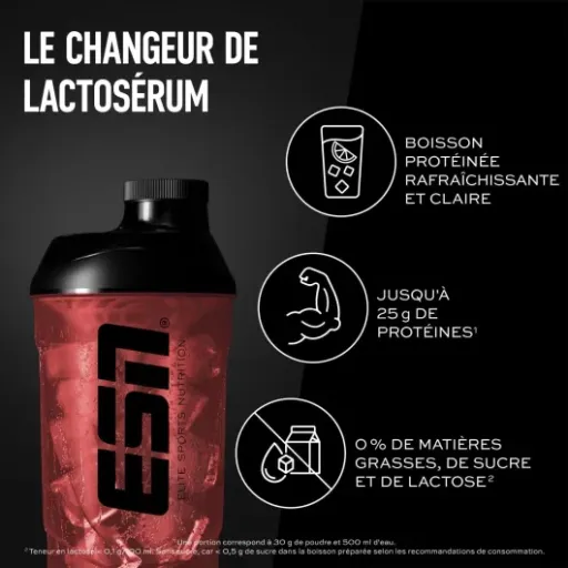 Test ESN ISOCLEAR Cerise : une whey façon boisson gazeuse light plutôt qu’un milkshake