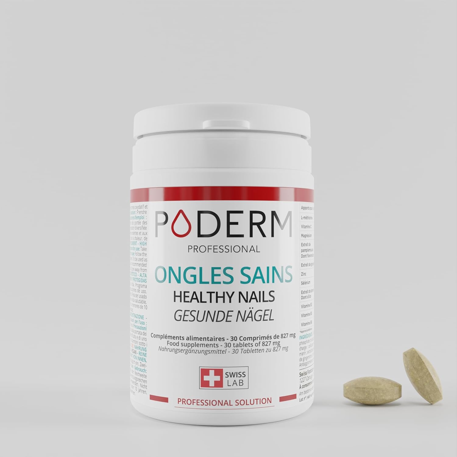 ONGLES SAINS COMPLEMENT ALIMENTAIRE 30 jours- Répare et fortifie l’ongle - Cure professionnelle pied/main - Facile & rapide - Swiss Made