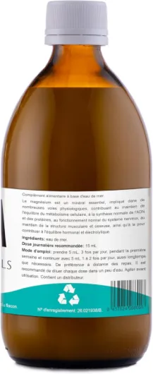 ORMUS 500mL - Ormus Premium - Concentré d'Ormus - Eau de mer - Ormus marine - Minéraux - Oligo-éléments - Monoatomique - Complément alimentaire - 1 unité