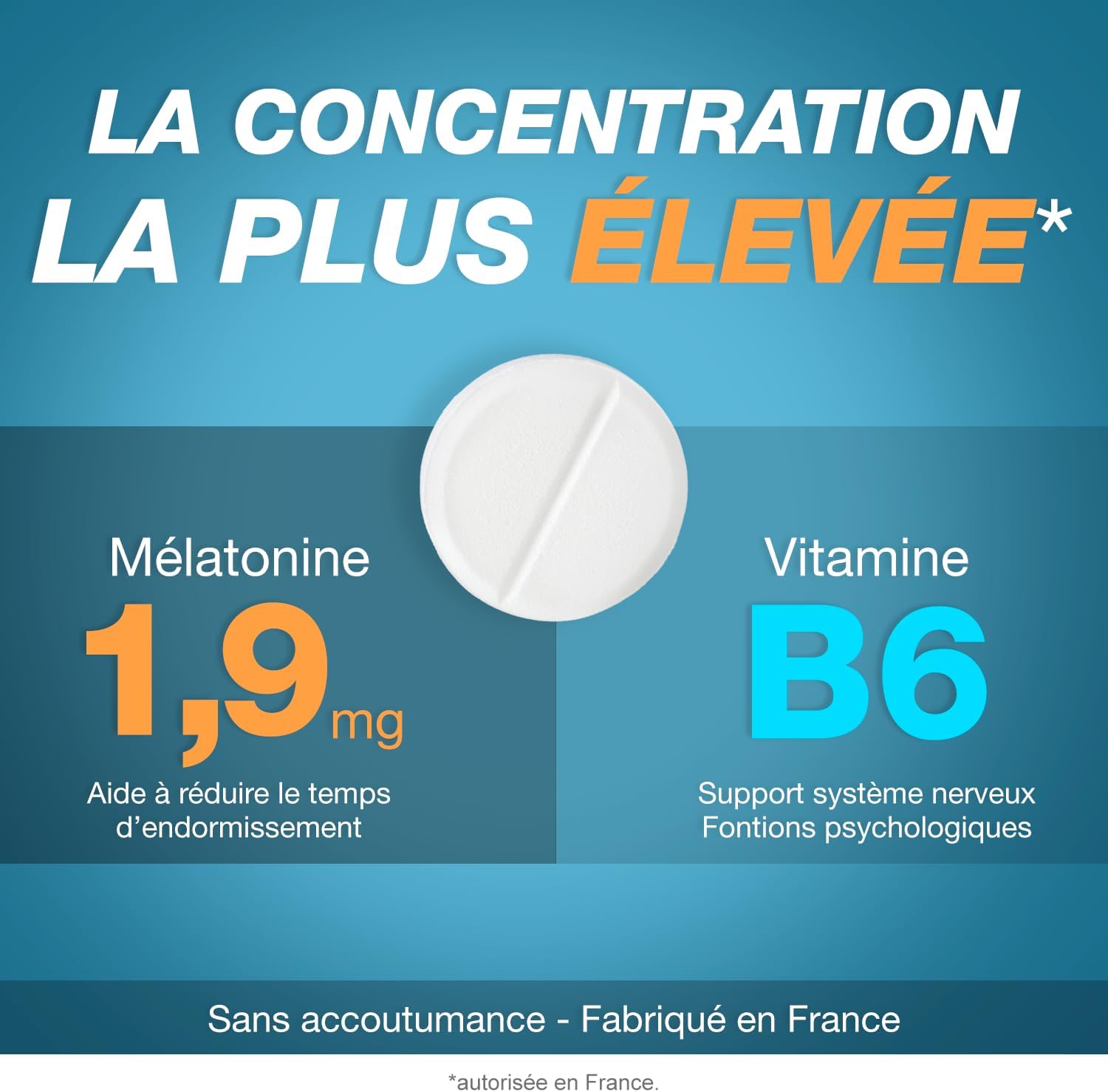 ULTRA Mélatonine - Action Rapide - Régulateur de l’horloge biologique - Pulsions de Grignotage, Endormissement Serein et Réveil Lucide - Sans Accoutumance - 1,9mg - 150 nuits - Fabriqué en France 150 unité (Lot de 1)