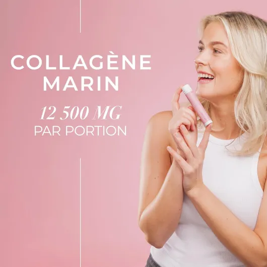 Deluxe - Suppléments collagène marin hydrolysé 12 500 mg (500 ml) et shots 20 x 25 ml pour 40 jours Peptides purs acide hyaluronique et vitamine C pour des cheveux 1 l (Lot de 1)