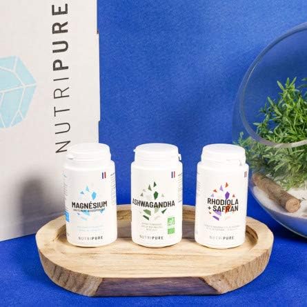 Pack Stress Equilibre Et Sommeil - Compléments Alimentaires Magnésium Bisglycinate, Ashwagandha & Rhodiola - Pour la Récupération - Reprendre Le Dessus Sur Soi - Cadeau Ou À Offrir