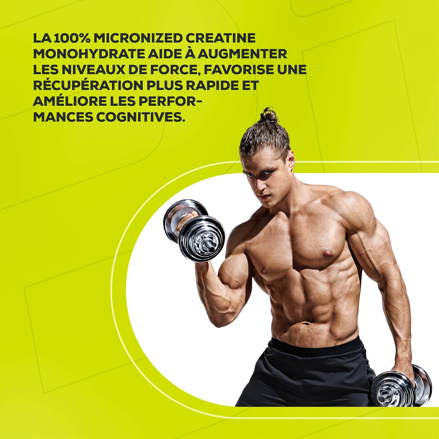 100% Creatine Monohydrate - Créatine de qualité pharmaceutique - Micronisée - Végétalienne - Sans gluten, 500 g, Non aromatisé Sans saveur 500 g (Lot de 1)