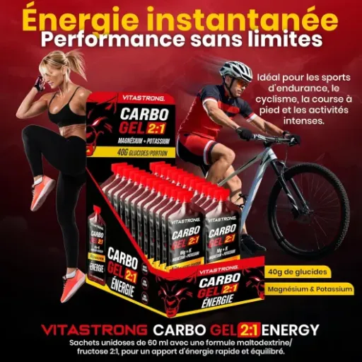 Test Vitastrong Carbo Gel 2:1 Energy : le gel qui fait le job sans chichis pour les longues sorties