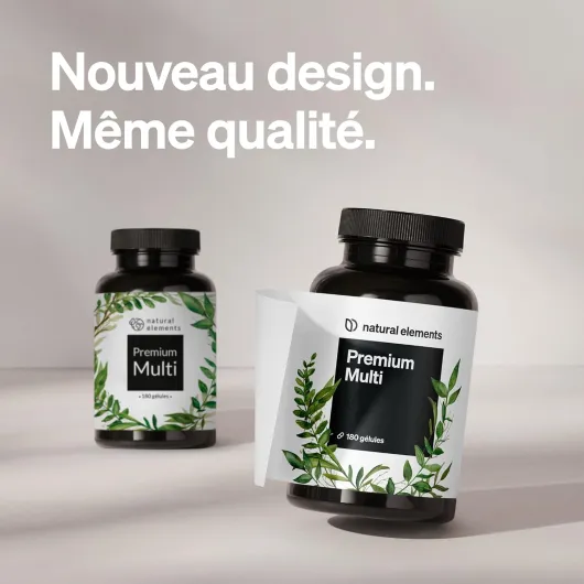 Premium Multi – complexe multivitaminé hautement dosé – 180 gélules – précieuses vitamines A–Z – matières premières premium – formes bioactives – sans additifs inutiles