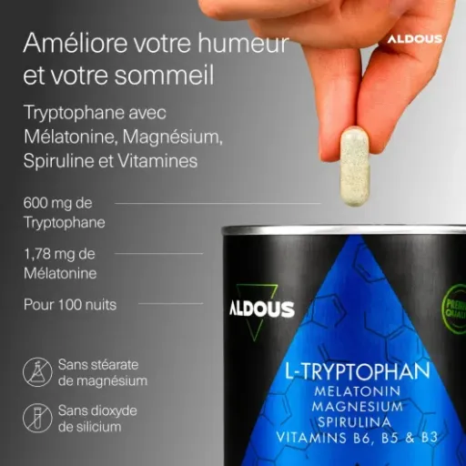 Test Aldous Bio Tryptophane + Mélatonine : le combo sommeil/humeur qui fait (en partie) le taf