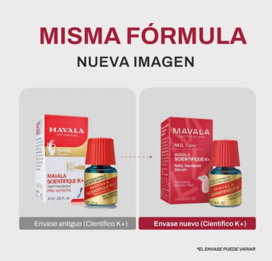 Durcisseur d'Ongles Pro Keratin Mavala Scientifique K+ - Durcit la Plaque Cornée - Empêche le Dédoublement de l'Ongle - Formule Complète Efficace - 5ml