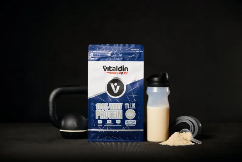 SPORT 100% Whey Protein 500 g – 100% Protéines de Lactosérumen en Poudre avec Digezyme - Renforcement Musculaire & Récupération – Goût Vanille – 6,7 g BCAA par portion – Sans Sucres Ajoutés Vanille 500 gr