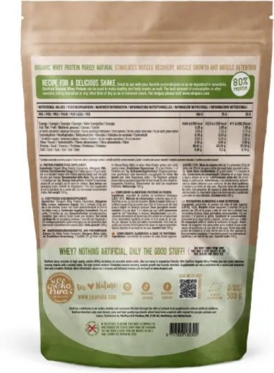 Protéine de lactosérum organique - Naturel - 80% de Protéines - Bio Certifié - Sérum biologique dérivé de vaches heureuses et nourries d'herbe