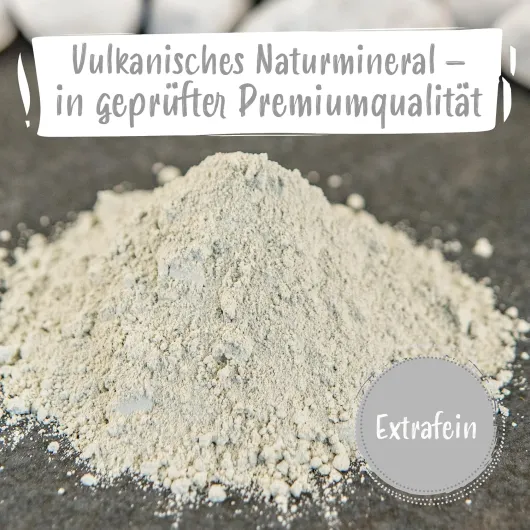 NaturaForte Zeolite Poudre 1000g - Clinoptilolite 92%, Terre Extra Fine de qualité supérieure, sans additifs, Roche volcanique Pure et Naturelle, testée et contrôlée en Allemagne