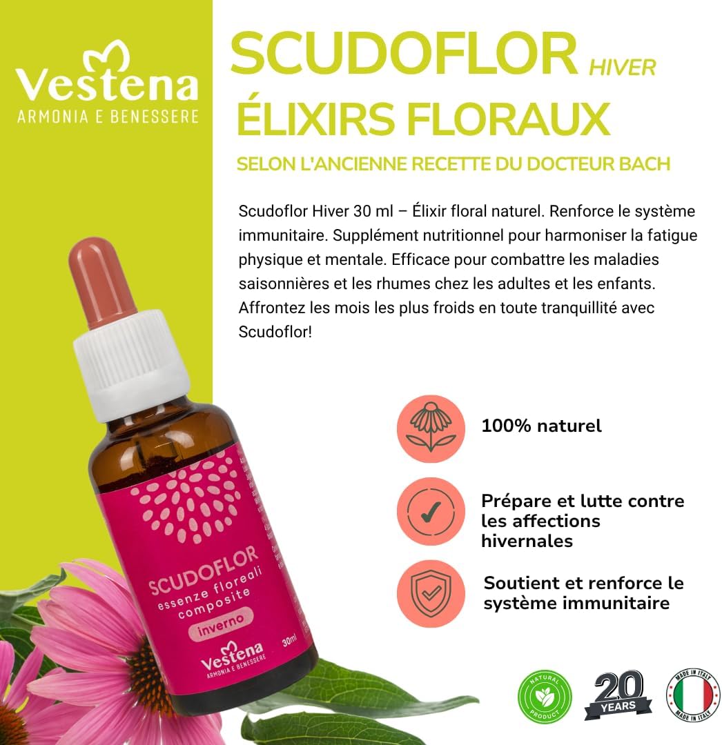 Scudoflor Hiver, Bouclier contre les Allergies et les Maladies Saisonnières, Indiqué pour toute la période hivernale