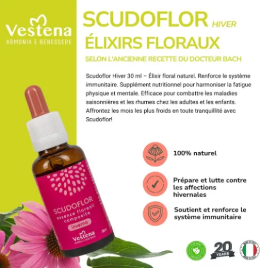 Scudoflor Hiver, Bouclier contre les Allergies et les Maladies Saisonnières, Indiqué pour toute la période hivernale
