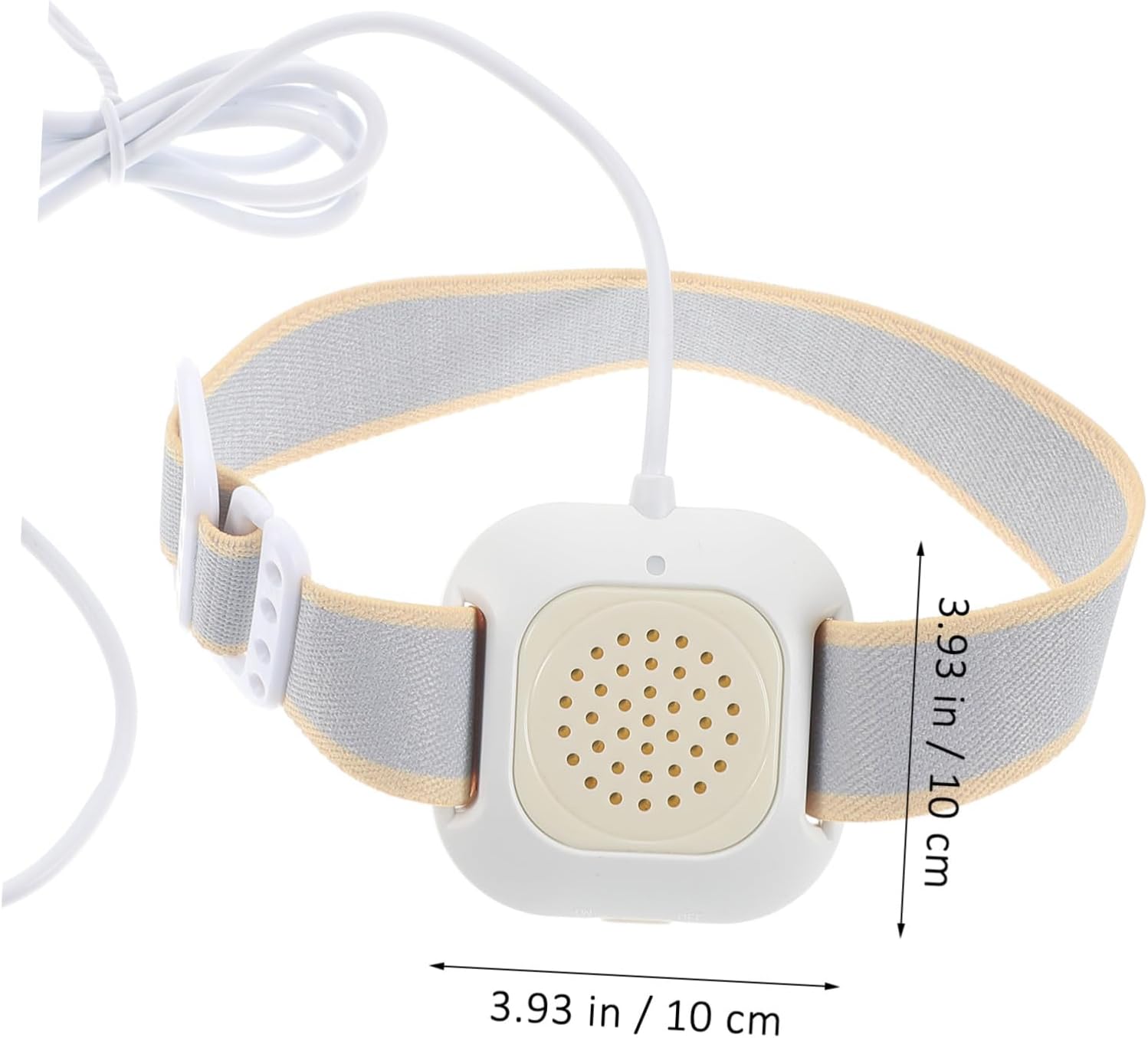 Capteur pour Énurésie Nocturne, Alarme Sonore et Vibration, Sangle Souple Ajustable, Blanc, Dispositif D’apprentissage Propreté pour Bébés, Garçon et Filles et Adultes,