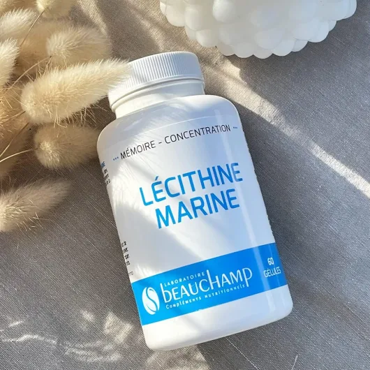 Complément alimentaire LECITHINE MARINE - 60 gélules - Mémoire et Concentration - Oméga 3 EPA et DHA sous forme phospholipides - Développé en France