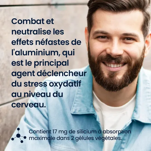 Neuro Health - Avec Biotine et Silicium Organique - Améliore les fonctions psychologiques et le système nerveux en éliminant les métaux lourds et l'aluminium du cerveau