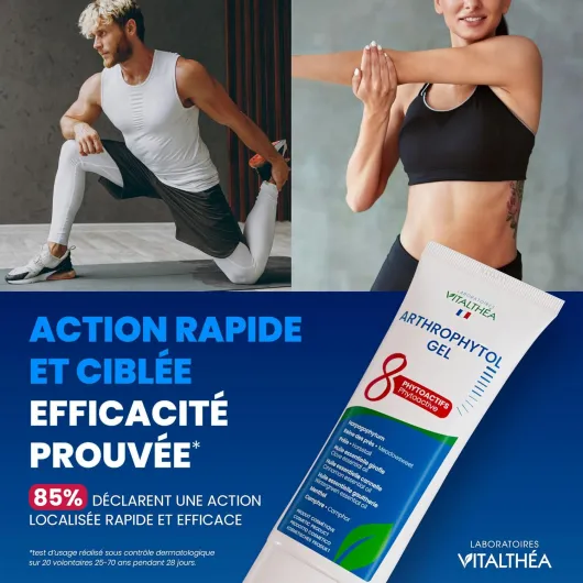 ARTHROPHYTOL x3 tubes - Gel de Massage Articulations & Muscles - 8 Actifs Naturels - Harpagophytum & Huiles Essentielles & Menthol & Camphre - Soulage instantanément et durablement 100 ml (Lot de 3)